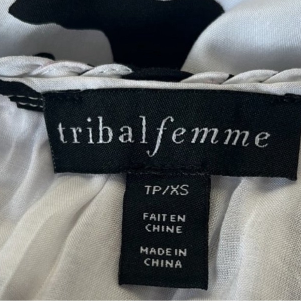 Tribal Femme Black Pink White Leopard Print Lined Midi Maxi Boho Dress NWT - Picture 6 of 9